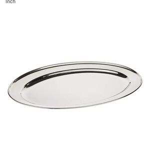 Elegant Silver Oval Serving Tray